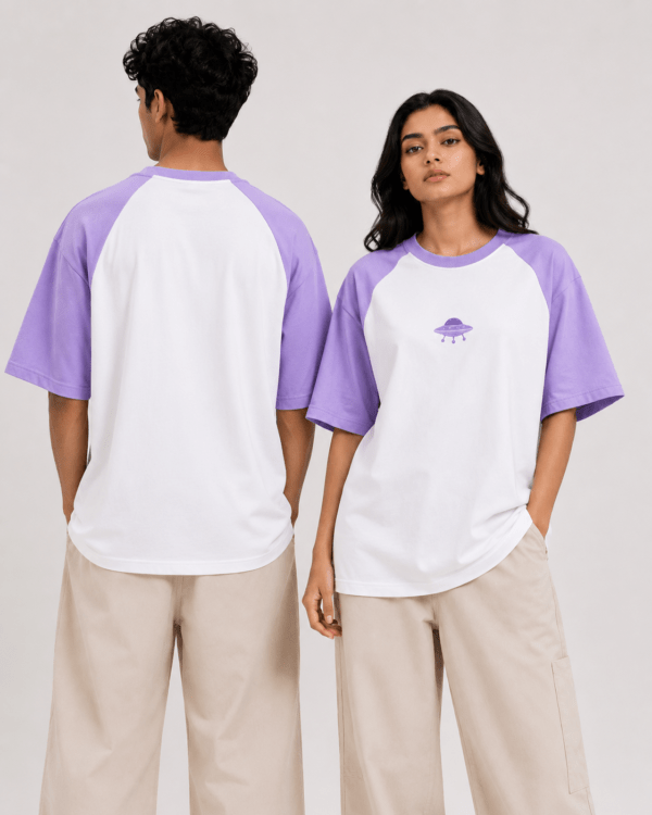 UFO Sighting Embroidery Raglan T-Shirt