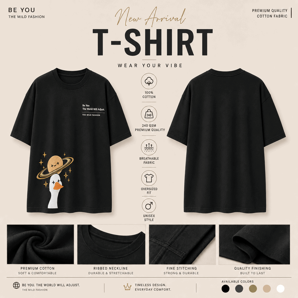 TMF Space Duck Oversized T-Shirt
