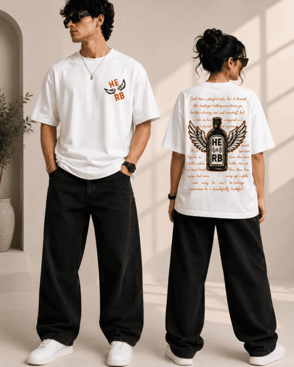 HE/RB Oversized T-Shirt – White | The Mild Fashion